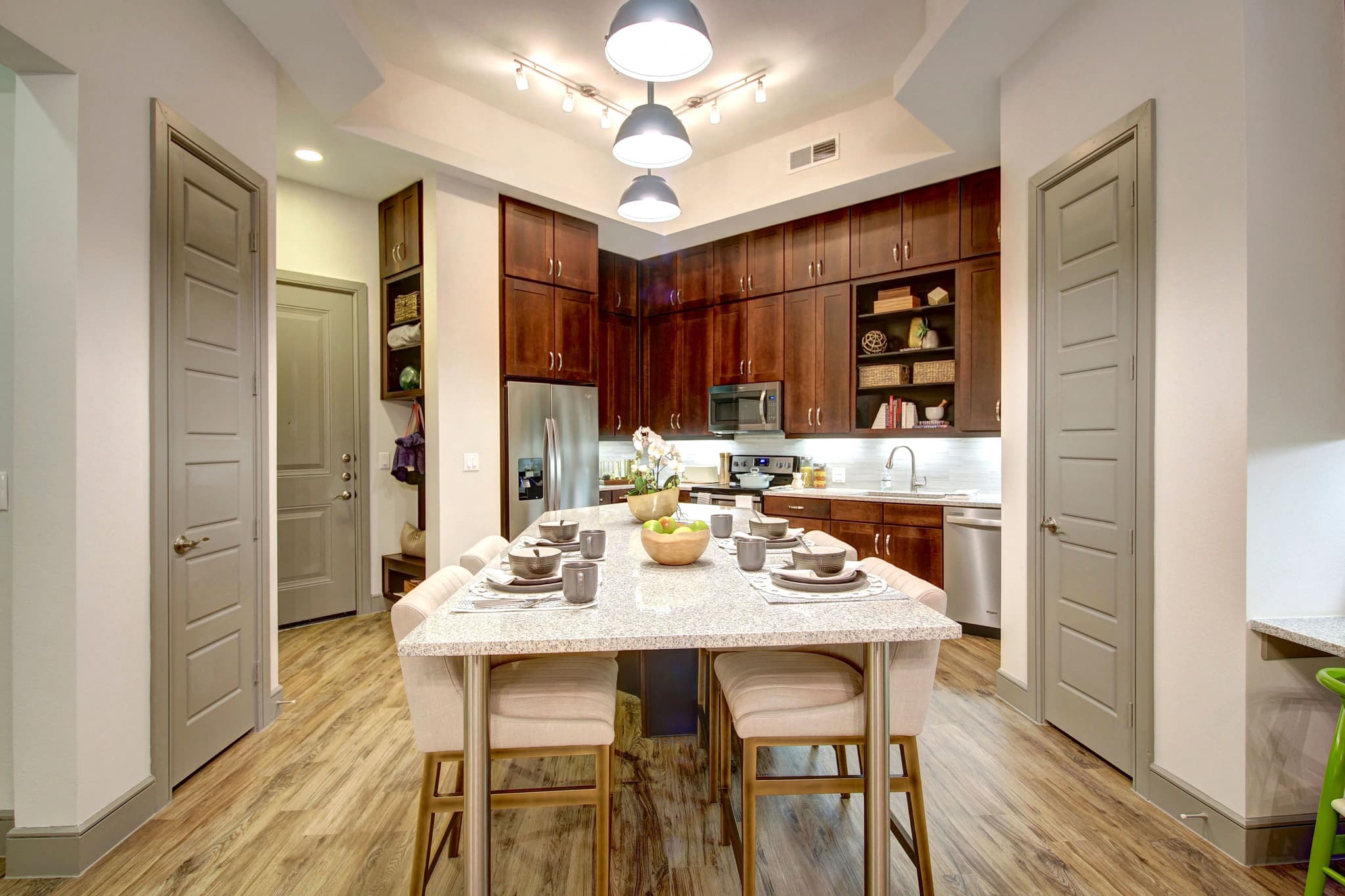 Kitchen and Island The Maxwell